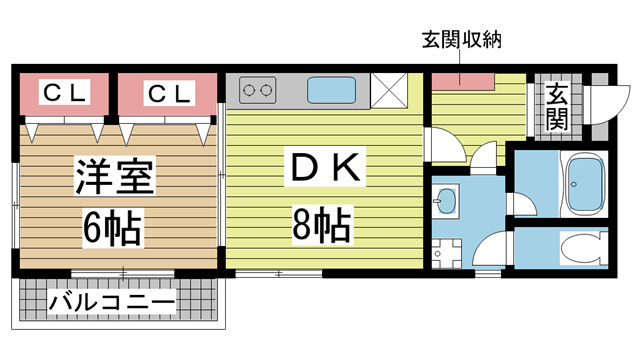 神戸市灘区篠原中町の賃貸物件間取画像