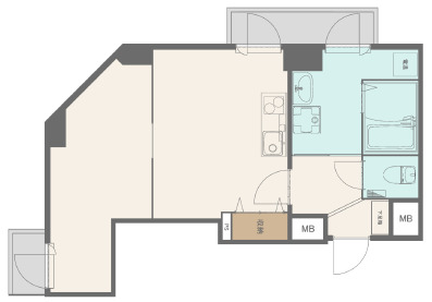 サンビルダープラス磯上ベース 606|神戸市中央区磯上通(JR東海道本線(近畿)三ノ宮駅)のマンション間取 サンビルダープラス磯上ベース 606|神戸市中央区磯上通(JR東海道本線(近畿)三ノ宮駅)のマンション間取