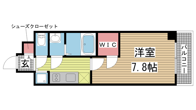 神戸市兵庫区東柳原町の賃貸物件間取画像