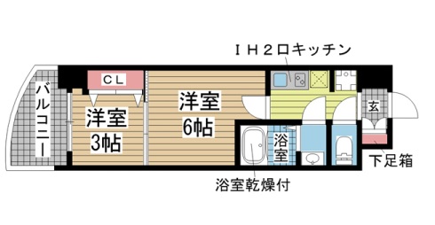セレニテ神戸ミラクシュッド 1204|神戸市兵庫区荒田町(JR東海道本線(近畿)神戸駅)のマンション間取 セレニテ神戸ミラクシュッド 1204|神戸市兵庫区荒田町(JR東海道本線(近畿)神戸駅)のマンション間取