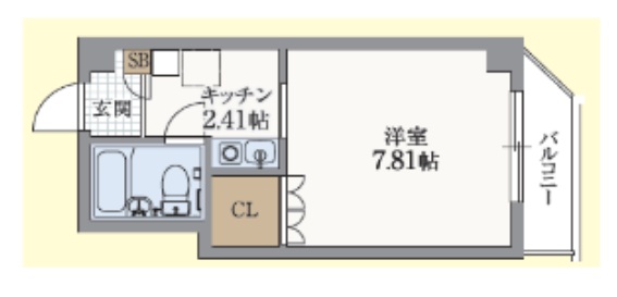 神戸市灘区八幡町の賃貸物件間取画像