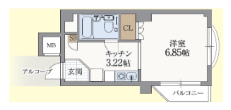 神戸市灘区八幡町の賃貸物件間取画像