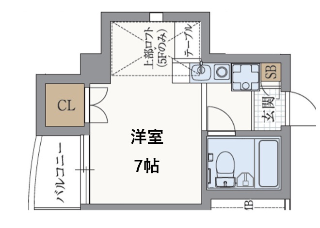 神戸市灘区八幡町の賃貸物件間取画像
