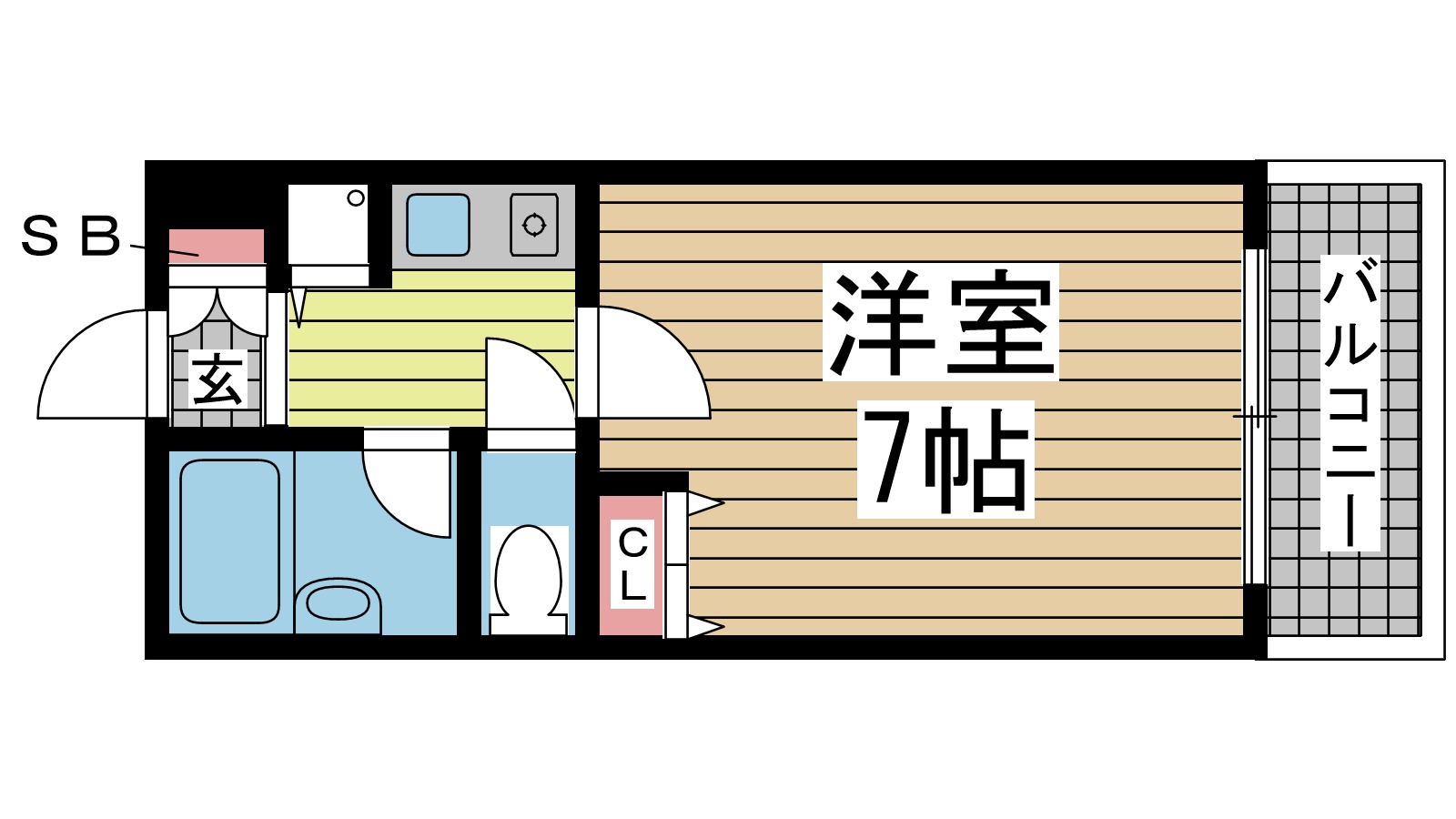 神戸市灘区弓木町の賃貸物件間取画像