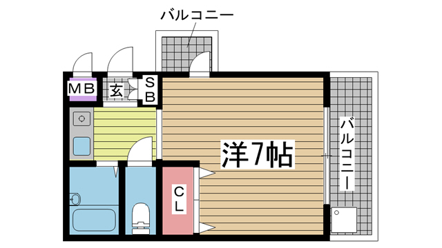 神戸市灘区友田町の賃貸物件間取画像
