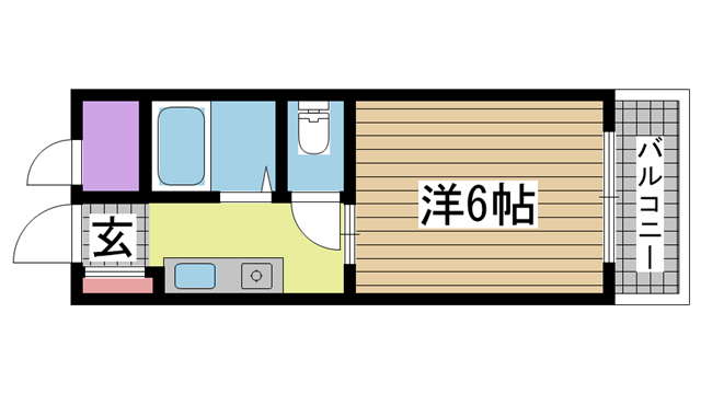 神戸市灘区日尾町の賃貸物件間取画像