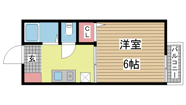 神戸市灘区下河原通の賃貸物件間取画像