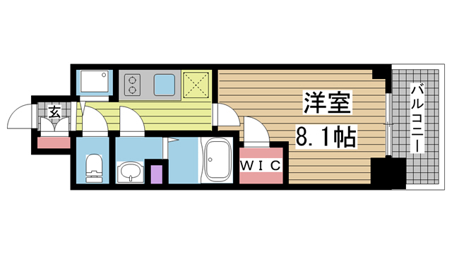 神戸市中央区中町通の賃貸物件間取画像
