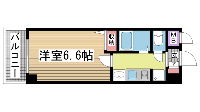 神戸市中央区南本町通の賃貸物件間取画像