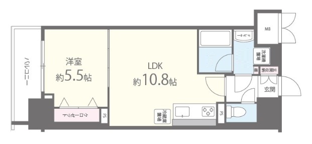 神戸市中央区磯辺通の賃貸物件間取画像