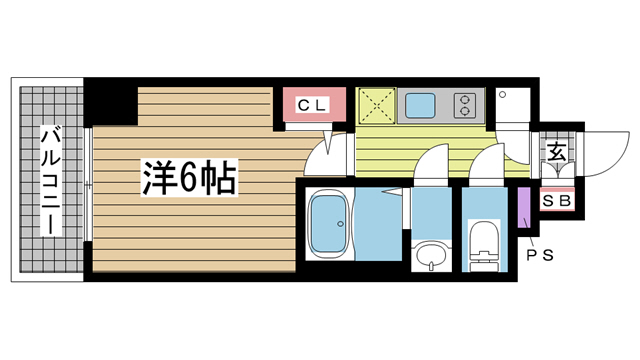 神戸市兵庫区東出町の賃貸物件間取画像