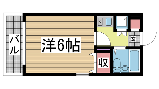 神戸市灘区篠原中町の賃貸物件間取画像