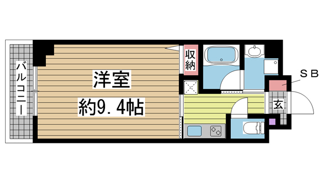 神戸市中央区生田町の賃貸物件間取画像
