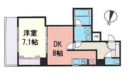 神戸市中央区雲井通の賃貸物件間取画像