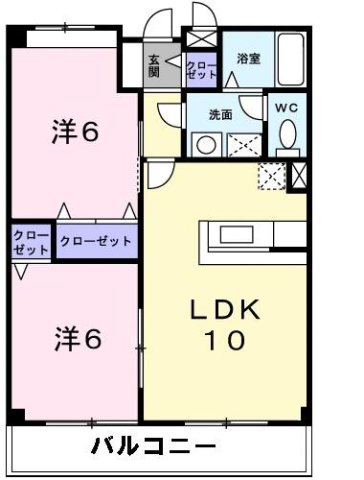 神戸市西区水谷の賃貸物件間取画像