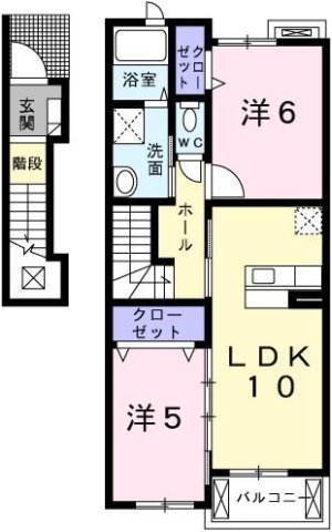 神戸市西区中野の賃貸物件間取画像