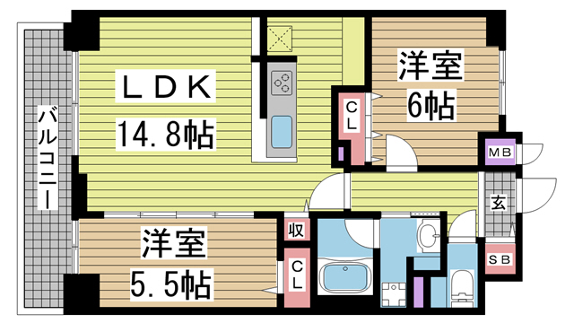 リベルタ元町通 802|神戸市中央区元町通(JR東海道本線(近畿)神戸駅)のマンション間取 リベルタ元町通 802|神戸市中央区元町通(JR東海道本線(近畿)神戸駅)のマンション間取