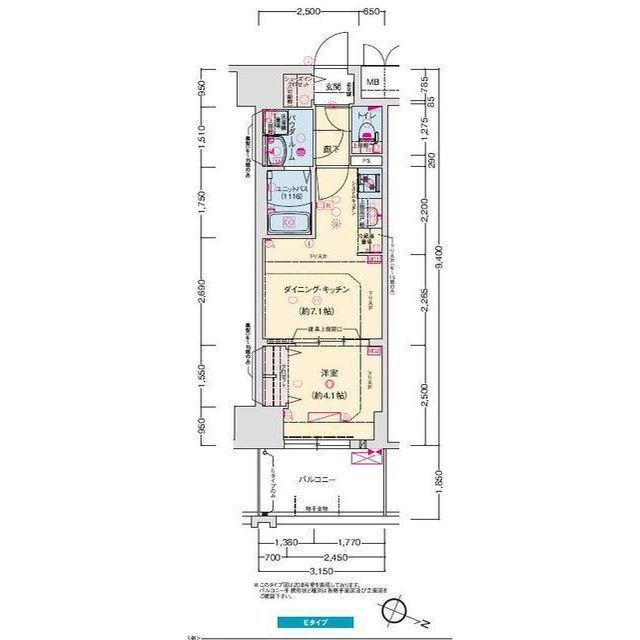 プレサンス神戸セレスティア 0808|神戸市兵庫区西多聞通(神戸高速線高速神戸駅)のマンション間取 プレサンス神戸セレスティア 0808|神戸市兵庫区西多聞通(神戸高速線高速神戸駅)のマンション間取