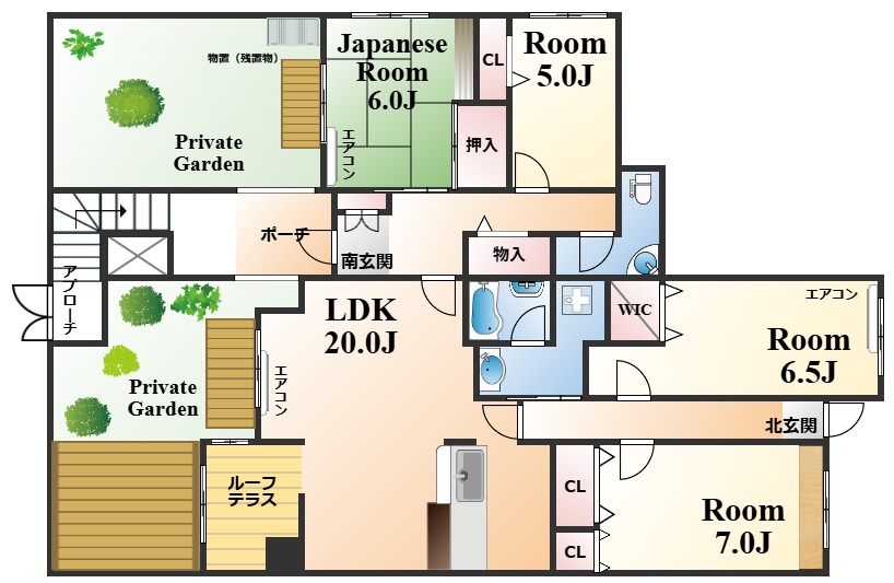 神戸市灘区土山町の賃貸物件間取画像