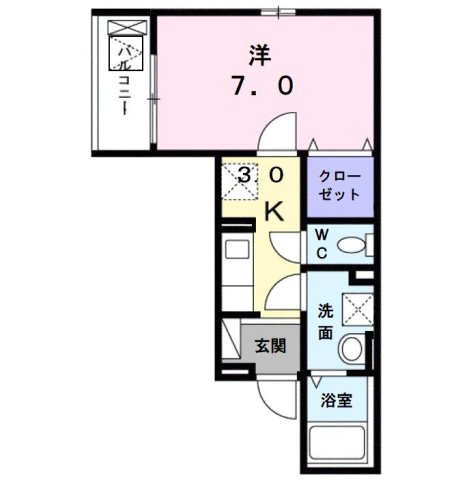 尼崎市三反田町の賃貸物件間取画像