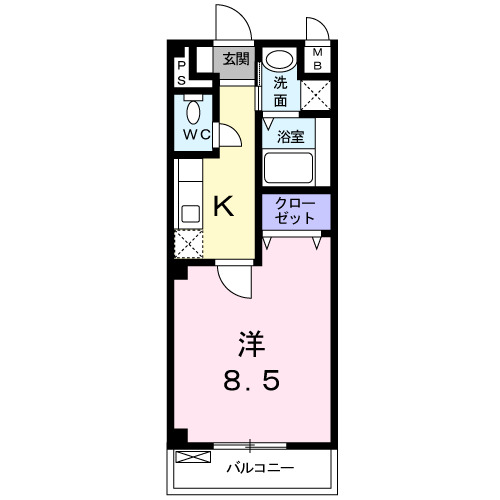 西宮市上鳴尾町の賃貸物件間取画像