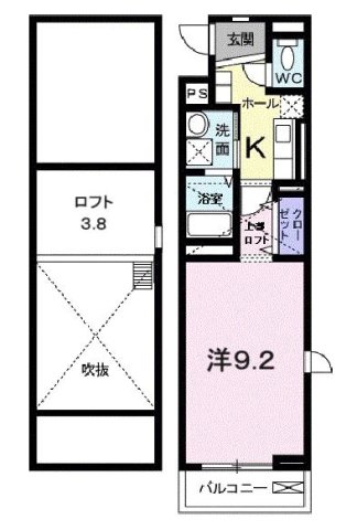 西宮市薬師町の賃貸物件間取画像
