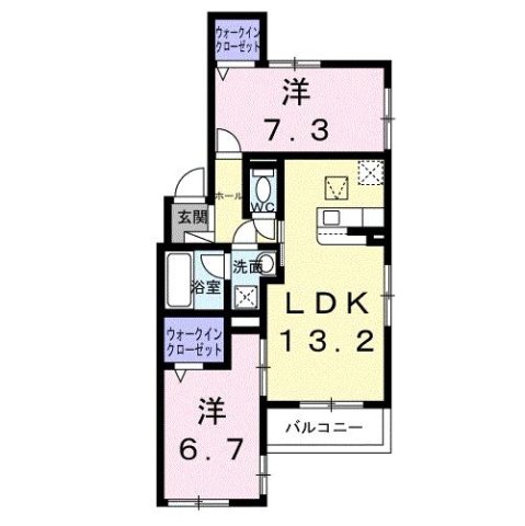 cerne西宮 101|西宮市松原町(JR東海道本線(近畿)西宮駅)のアパート間取 cerne西宮 101|西宮市松原町(JR東海道本線(近畿)西宮駅)のアパート間取