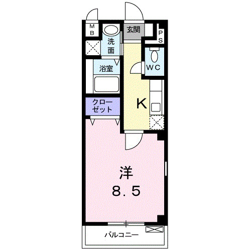 西宮市上鳴尾町の賃貸物件間取画像