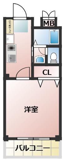 西宮市甲東園の賃貸物件間取画像