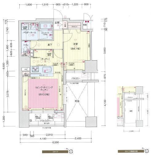 プレサンスKOBEグレンツ 1105|神戸市兵庫区新開地(神戸高速線新開地駅)のマンション間取 プレサンスKOBEグレンツ 1105|神戸市兵庫区新開地(神戸高速線新開地駅)のマンション間取