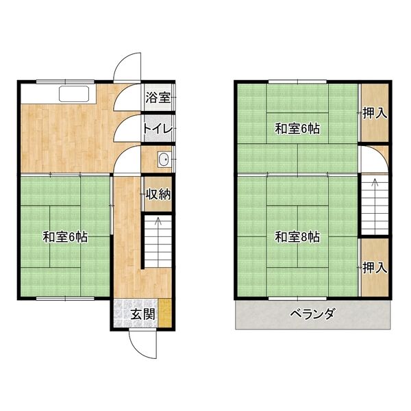 神戸市須磨区妙法寺の賃貸物件間取画像