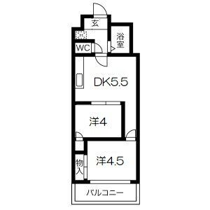 神戸市須磨区飛松町の賃貸物件間取画像