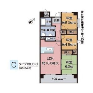 神戸市須磨区大田町の賃貸物件間取画像