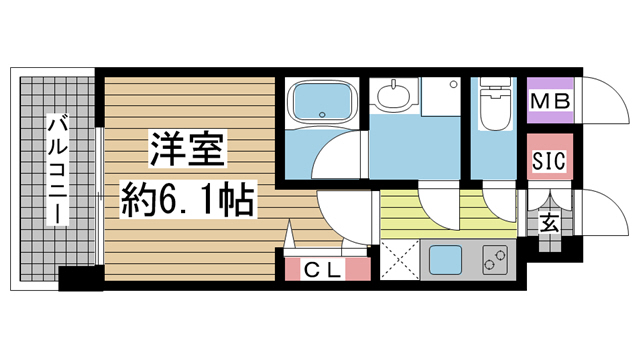 神戸市兵庫区本町の賃貸物件間取画像