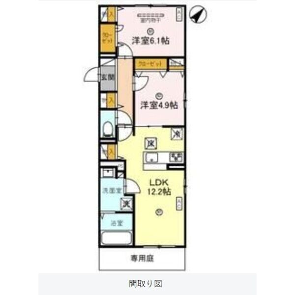 神戸市須磨区東町の賃貸物件間取画像