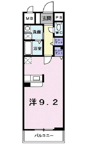 西宮市里中町の賃貸物件間取画像