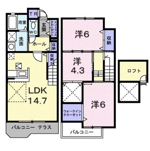 コルティーレ谷上Ⅱ 103|神戸市北区谷上東町(神戸電鉄有馬線谷上駅)のアパート間取 コルティーレ谷上Ⅱ 103|神戸市北区谷上東町(神戸電鉄有馬線谷上駅)のアパート間取