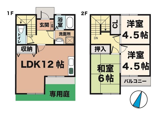 神戸市西区伊川谷町潤和の賃貸物件間取画像