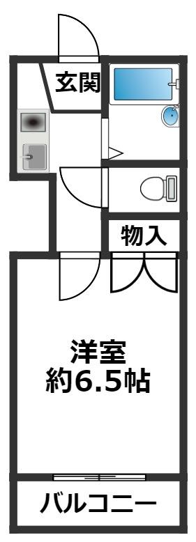神戸市兵庫区上祇園町の賃貸物件間取画像