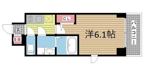 エスリードザ・ランドマーク神戸 1206|神戸市兵庫区西多聞通(JR東海道本線(近畿)神戸駅)のマンション間取 エスリードザ・ランドマーク神戸 1206|神戸市兵庫区西多聞通(JR東海道本線(近畿)神戸駅)のマンション間取