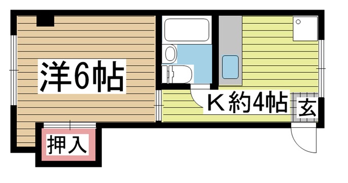 神戸市中央区割塚通の賃貸物件間取画像