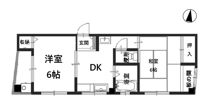 神戸市中央区中山手通の賃貸物件間取画像