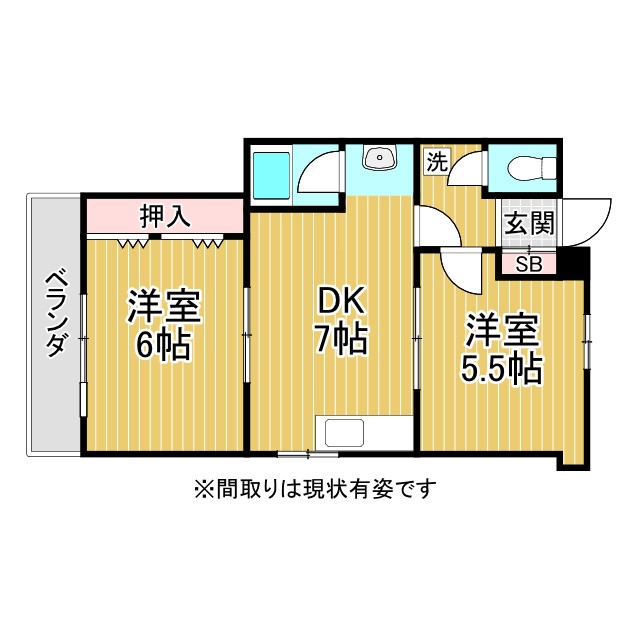 神戸市北区鈴蘭台西町の賃貸物件間取画像