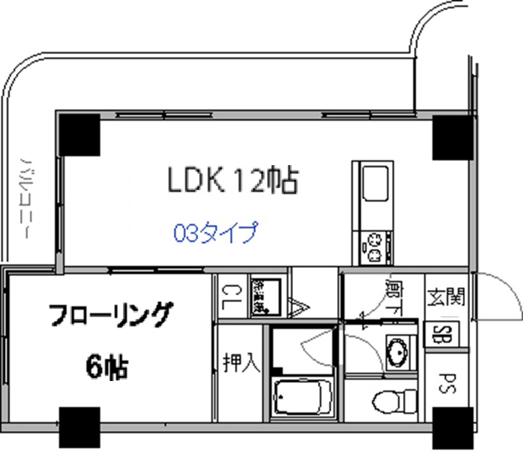 サンメゾン大開 803|神戸市兵庫区大開通(JR山陽本線兵庫駅)のマンション間取 サンメゾン大開 803|神戸市兵庫区大開通(JR山陽本線兵庫駅)のマンション間取