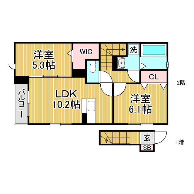 フェーブ千代が丘 201|神戸市垂水区千代が丘(JR山陽本線垂水駅)のアパート間取 フェーブ千代が丘 201|神戸市垂水区千代が丘(JR山陽本線垂水駅)のアパート間取