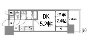GENOVIA神戸新開地駅前 1201|神戸市兵庫区大開通(神戸高速線新開地駅)のマンション間取 GENOVIA神戸新開地駅前 1201|神戸市兵庫区大開通(神戸高速線新開地駅)のマンション間取