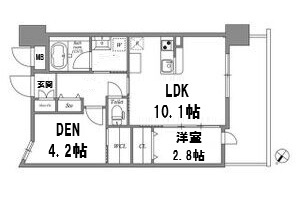 GENOVIA神戸新開地駅前 202|神戸市兵庫区大開通(神戸高速線新開地駅)のマンション間取 GENOVIA神戸新開地駅前 202|神戸市兵庫区大開通(神戸高速線新開地駅)のマンション間取