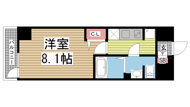 アドバンス神戸グルーブⅡ 901|神戸市兵庫区三川口町(JR山陽本線兵庫駅)のマンション間取 アドバンス神戸グルーブⅡ 901|神戸市兵庫区三川口町(JR山陽本線兵庫駅)のマンション間取