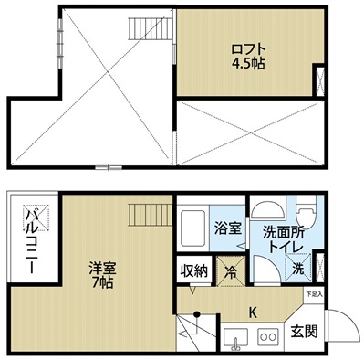 Luna Piena 201|神戸市長田区戸崎通(神戸市営地下鉄線板宿駅)のアパート間取 Luna Piena 201|神戸市長田区戸崎通(神戸市営地下鉄線板宿駅)のアパート間取