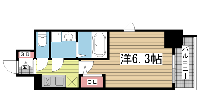 エスリードザ・ランドマーク神戸 911|神戸市兵庫区西多聞通(JR東海道本線(近畿)神戸駅)のマンション間取 エスリードザ・ランドマーク神戸 911|神戸市兵庫区西多聞通(JR東海道本線(近畿)神戸駅)のマンション間取